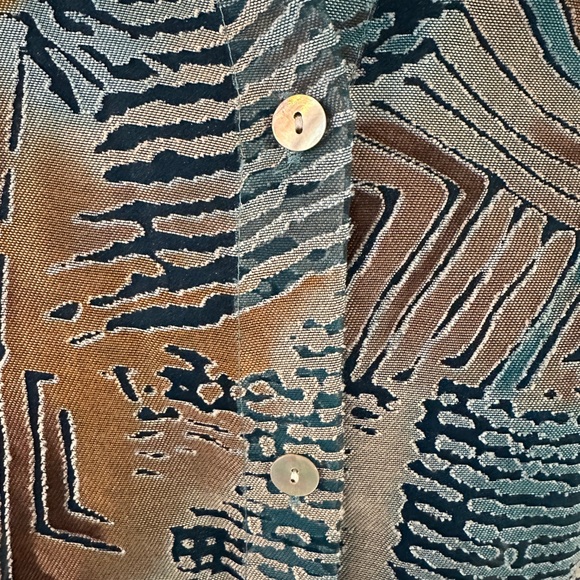 Abstract Patterned Button Down - Picture 2 of 3